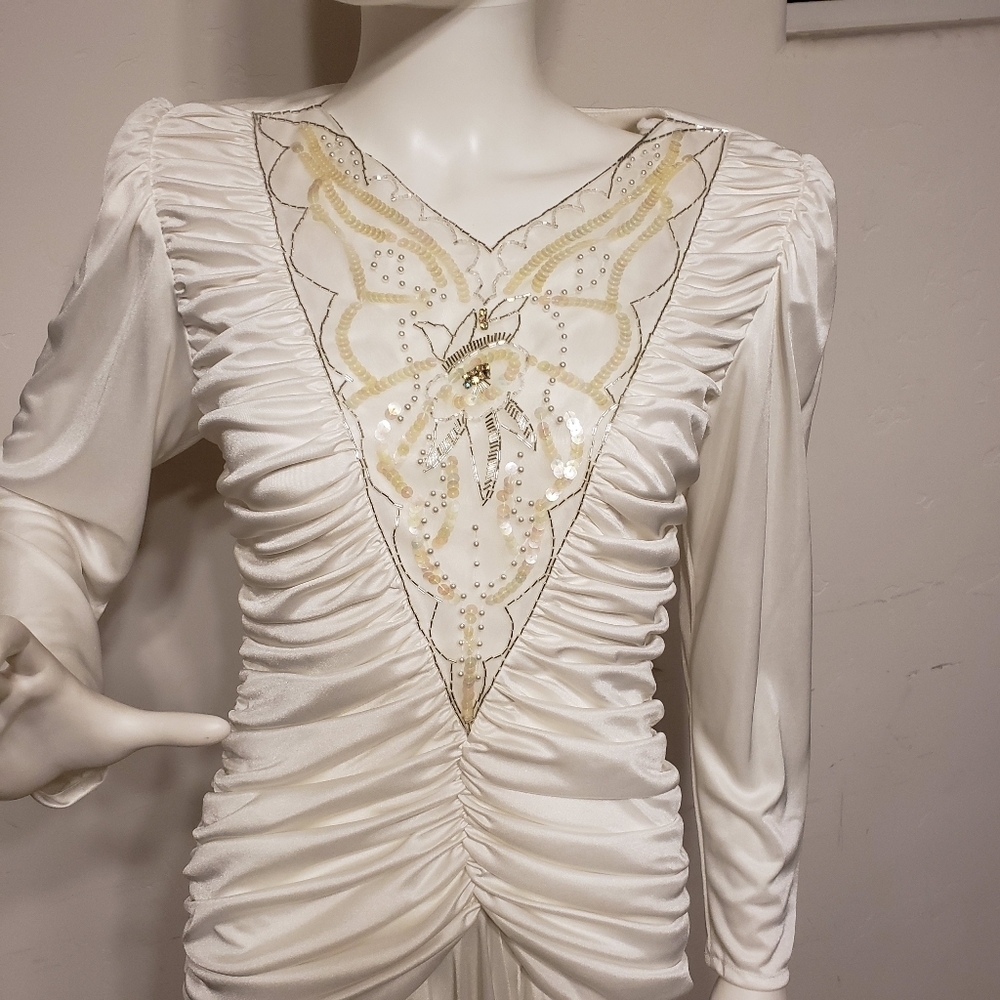 VINTAGE 1980 ABBY KENT WHITE DRESS